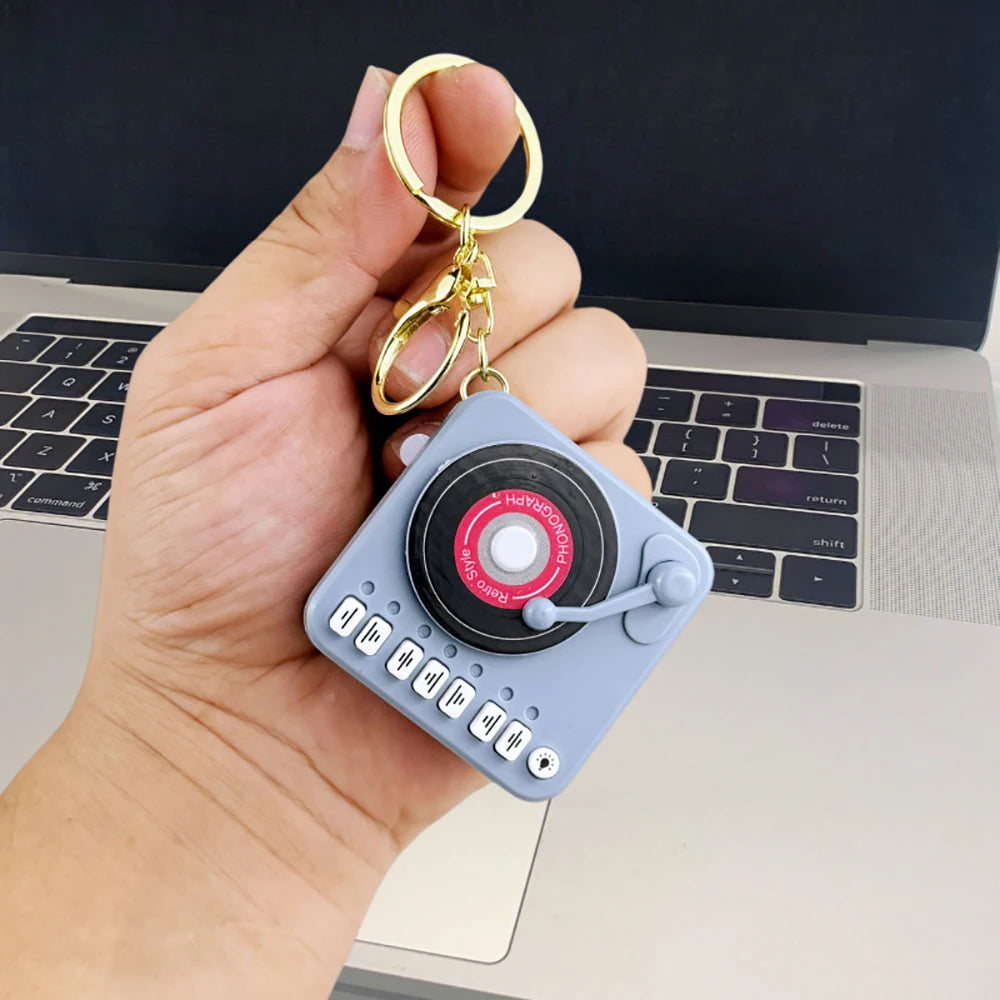 Mini CD Record Player Music Keychain by Retro Records Keychains