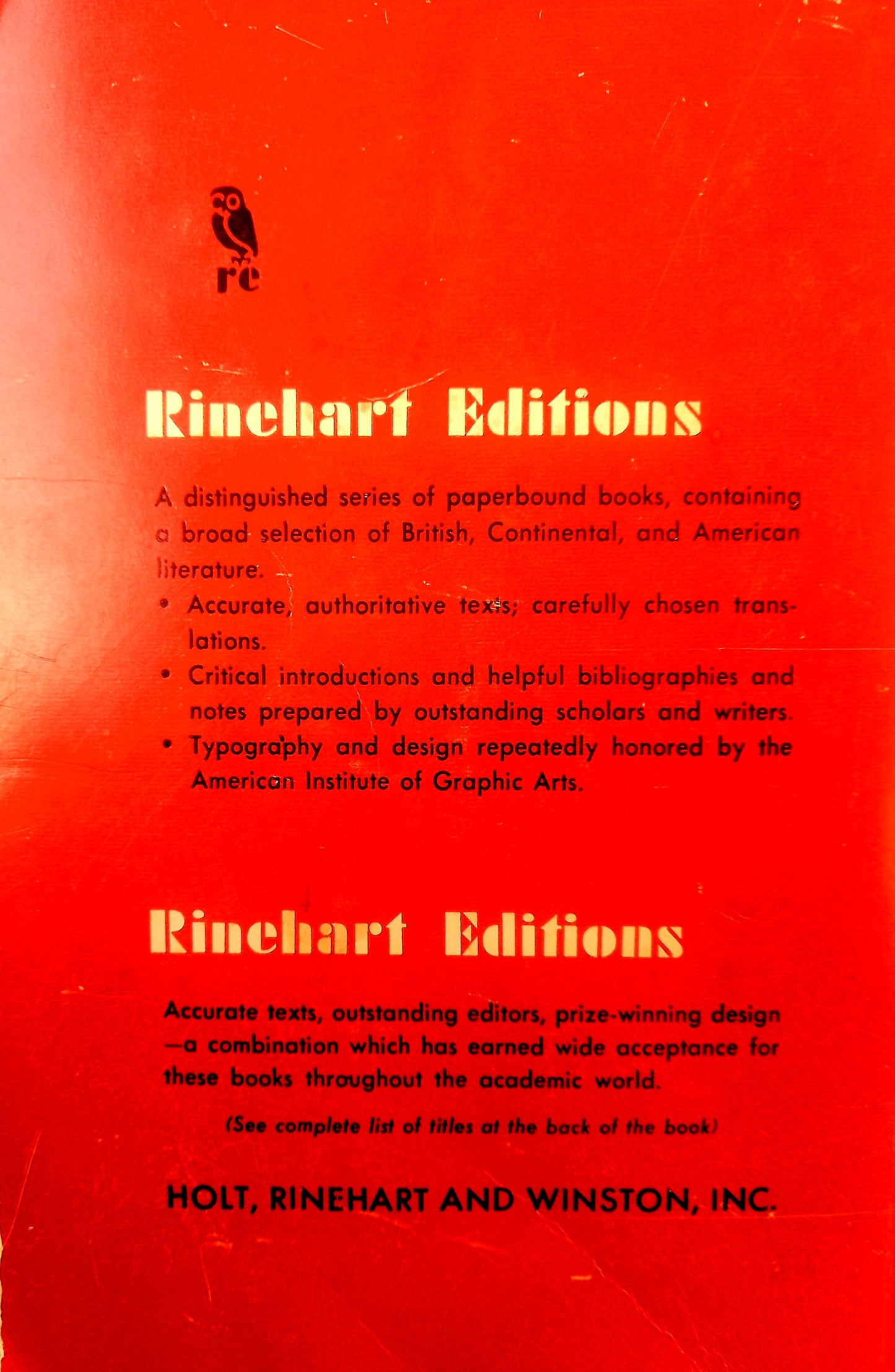 Book Back Cover: The Red Badge of Courage: And Selected Prose and Poetry by Stephen Crane With an Introduction by William M. Gibson