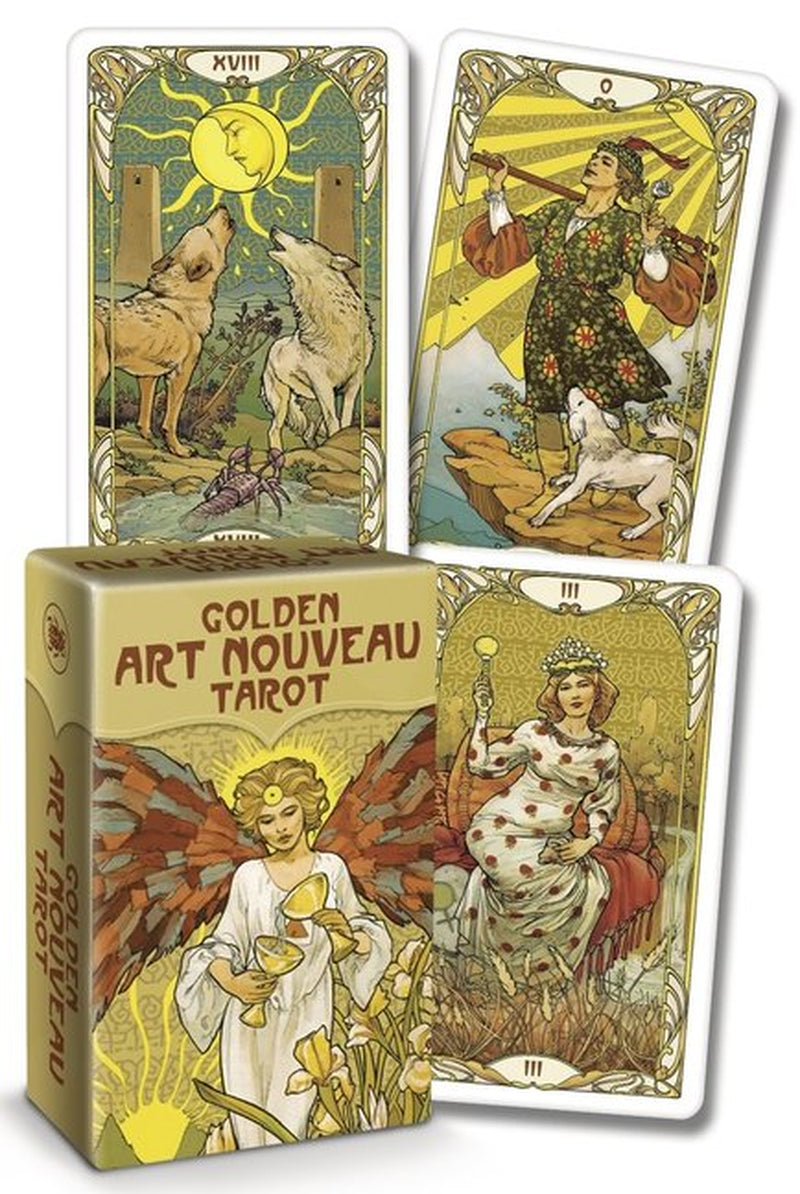 Golden Art Nouveau Tarot Card Deck || Popular Quality Tarot Card Deck