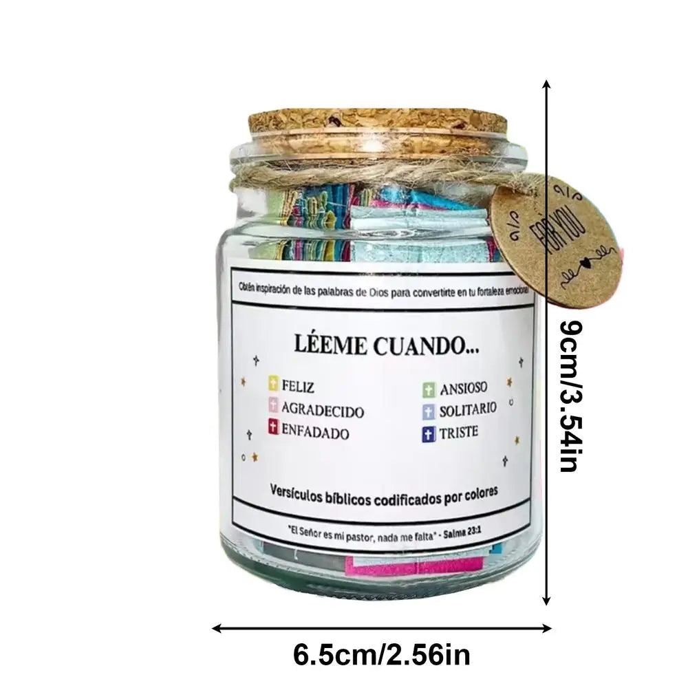 Spanish Bible Verse Jar | Random Scripture & Spiritual Support