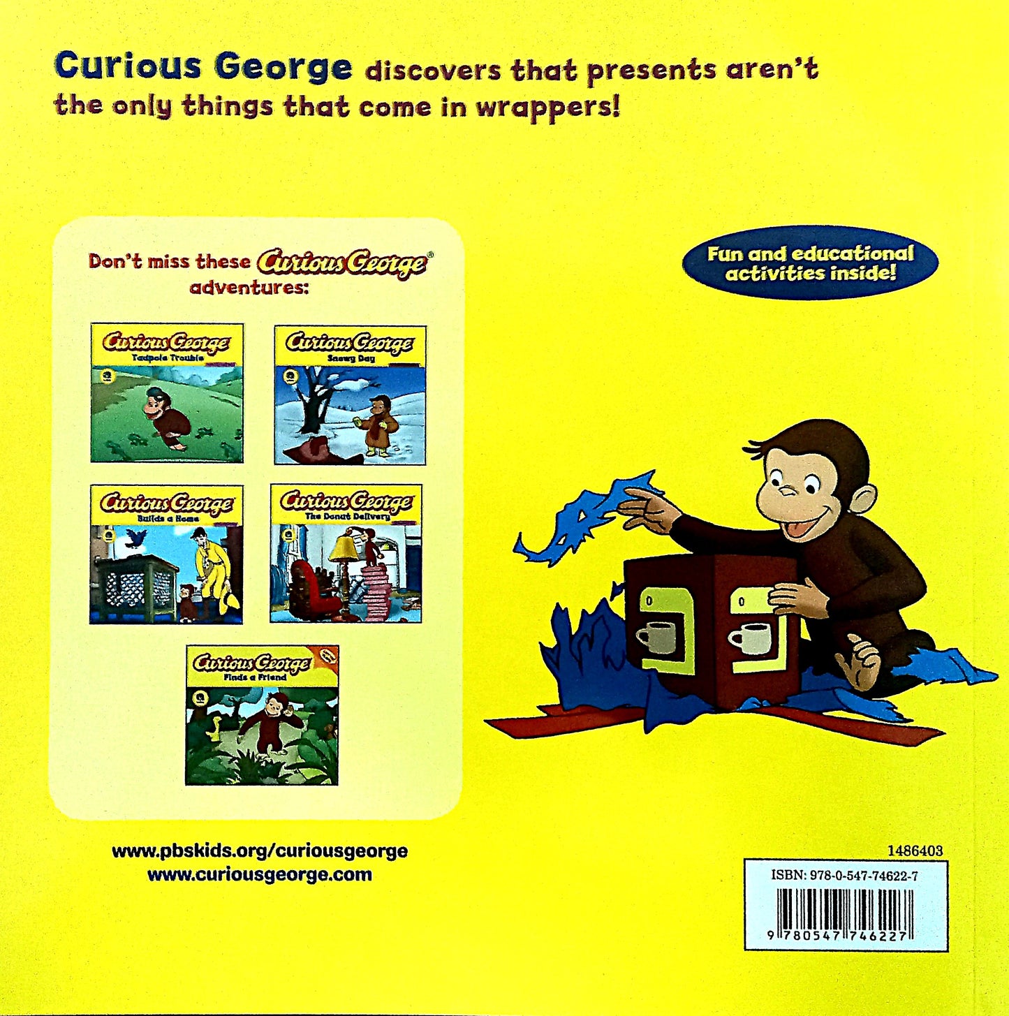 Back cover of Curious George: The Surprise by Gift H.A. Rey
