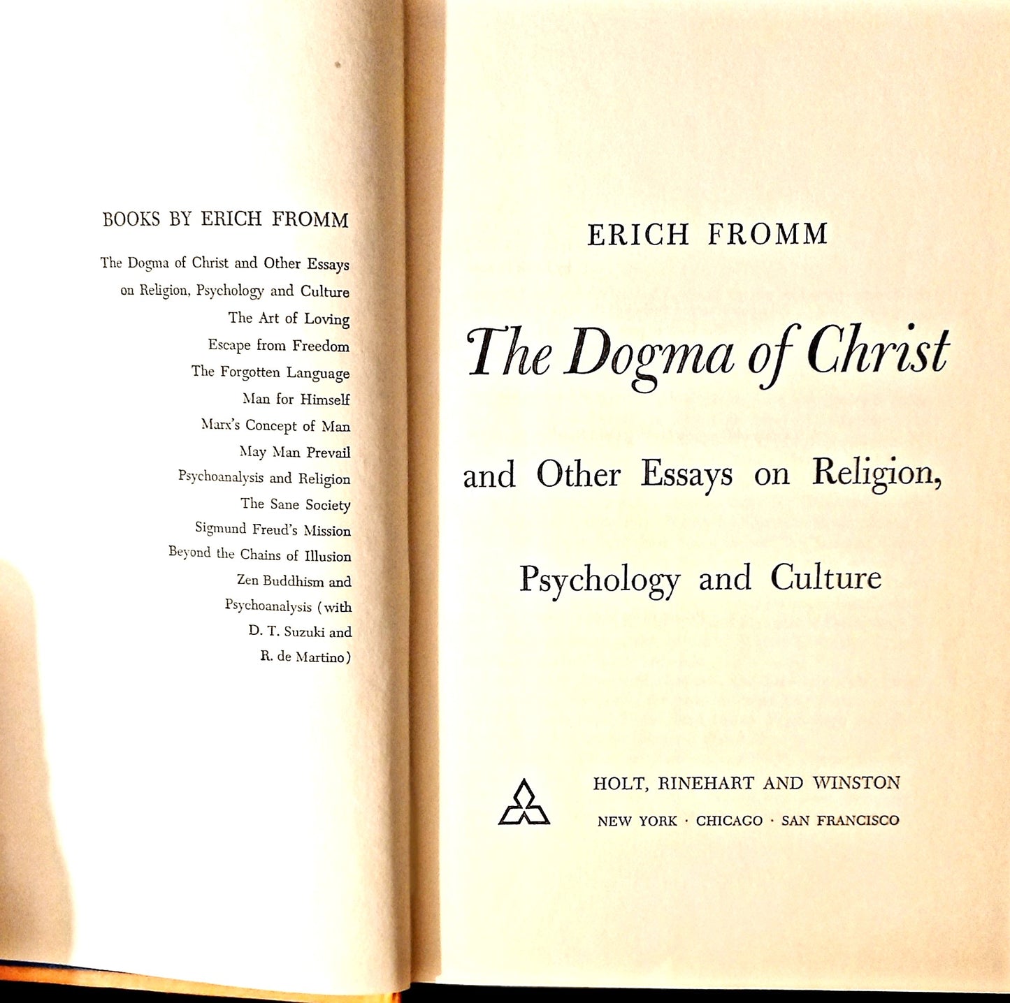 Title page of The Dogma of Christ: And Other Essays on Religion, Psychology, and Culture by Erich Fromm