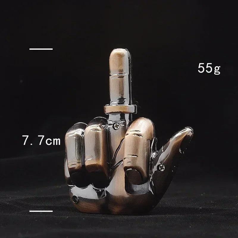 Middle Finger Torch Lighter – Refillable Butane "Bird Flipper" Jet Flame
