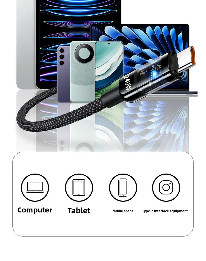 Ravpower USB cable with smartphone and tablet in the background