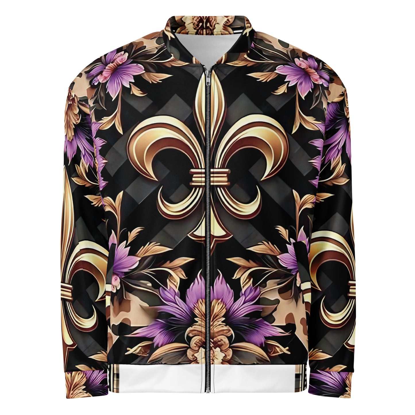 Saintly State Unisex Bomber Jacket by Bust-Down Brave Body Designs