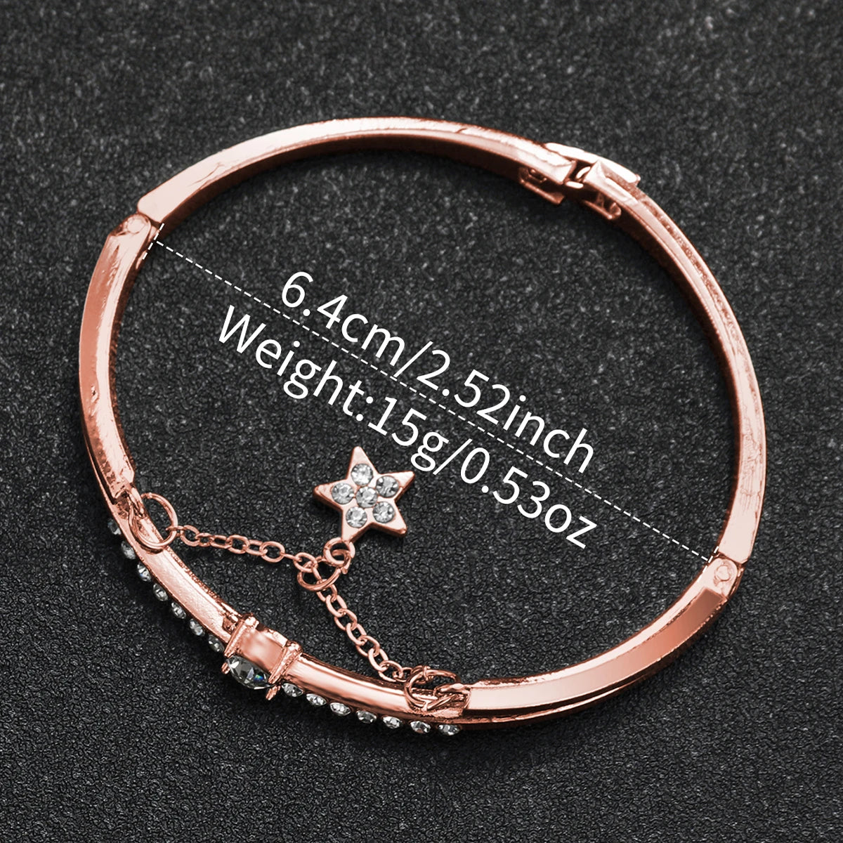 Women's Rose Gold Watch & Charm Bracelet Gift Set