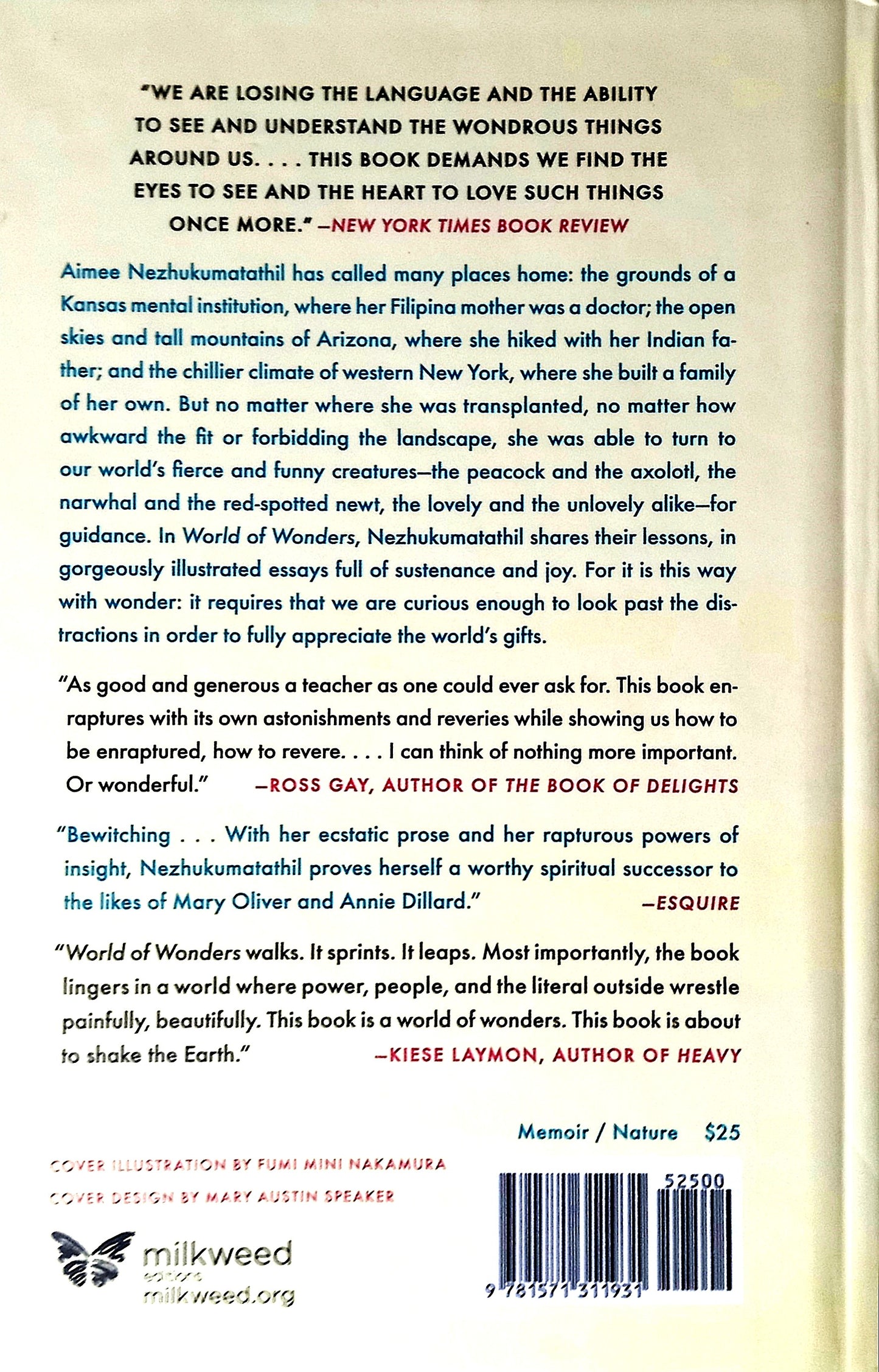 Book back cover with text and a barcode on a beige background