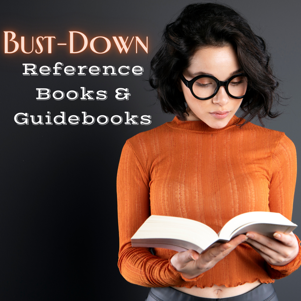 Woman in glasses reading a book standing up