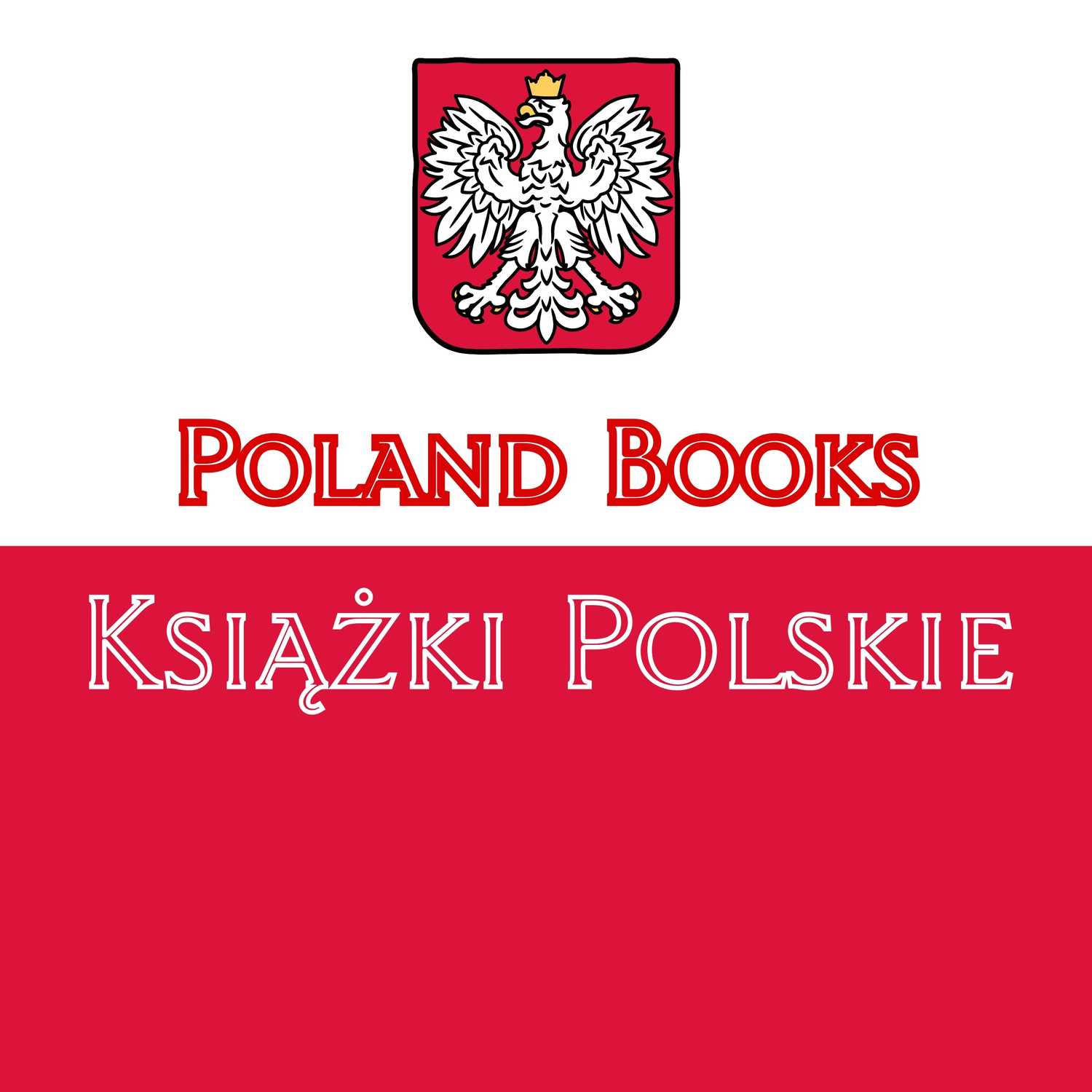 Polish Flag with the Poland Eagle Crest at top-center