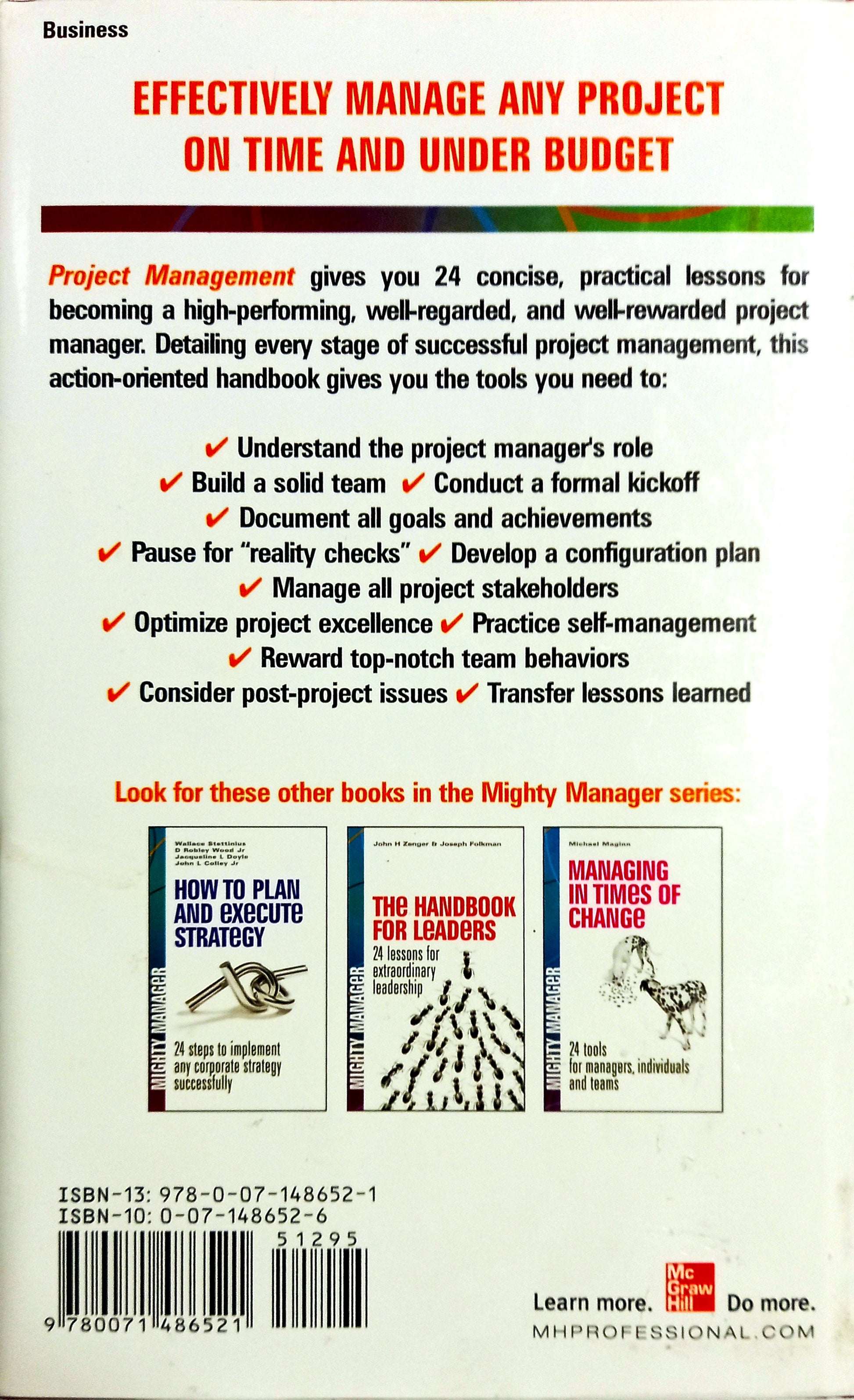 Project Management: 24 Steps to Help You Master Any Project by Gary R. Heerkens