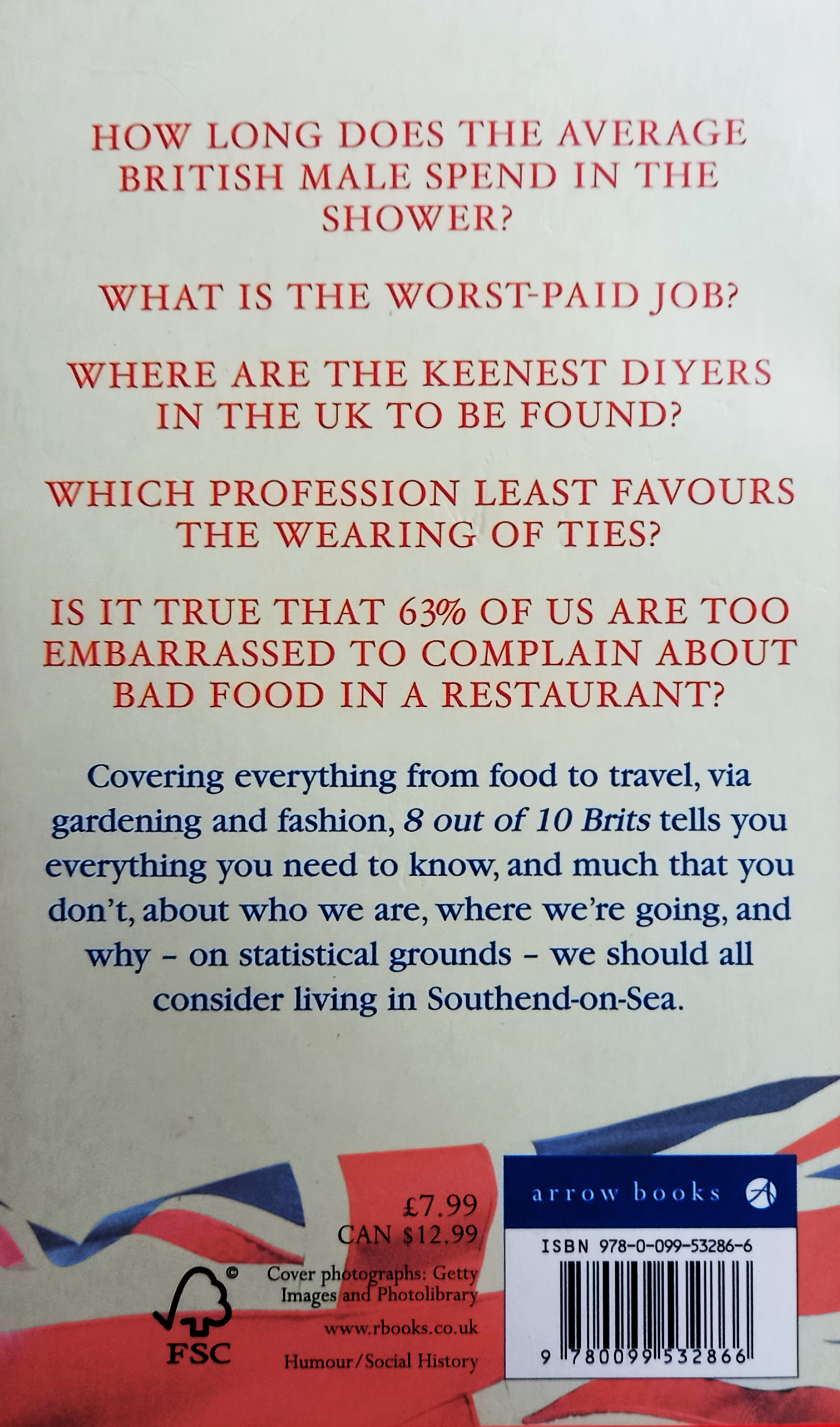 Back cover of 8 Out of 10 Brits: Intriguing Statistics About The World's 79th Largest Nation by Charlie Croker
