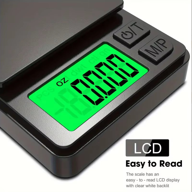 Precision Pocket Scale 1000g x 0.1g: Compact Digital Gram Scale for Coins, Food & Jewelry