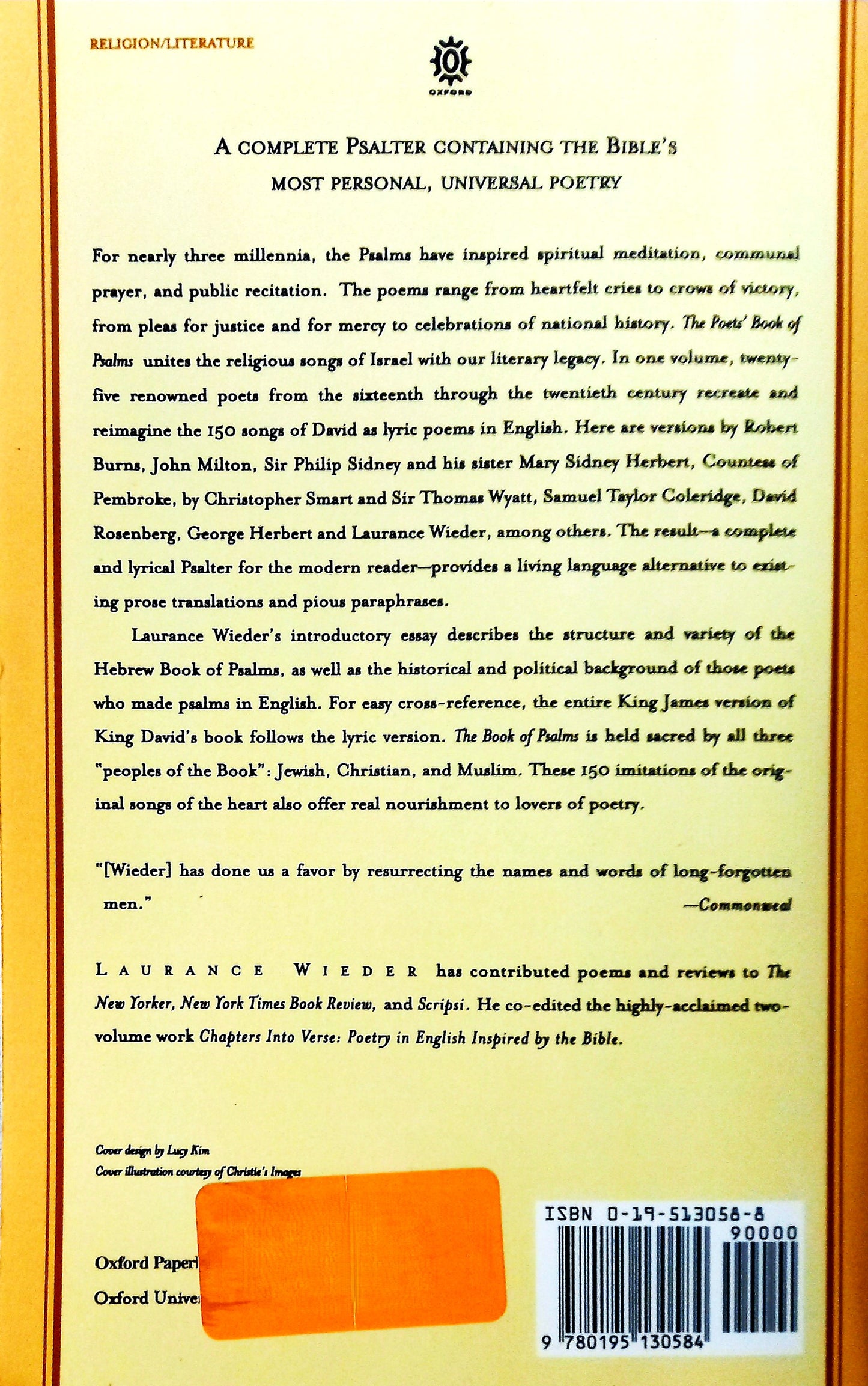 The Poets' Book of Psalms by Laurance Wieder