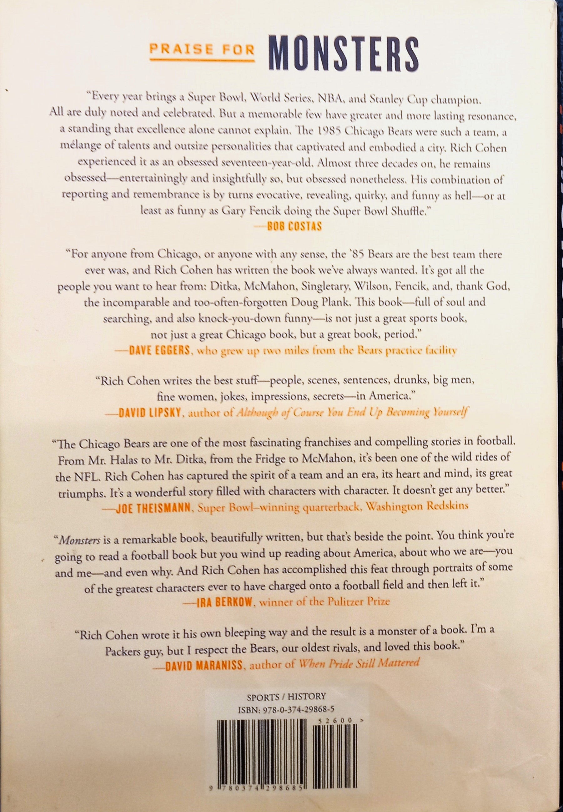 Monsters by Rich Cohen