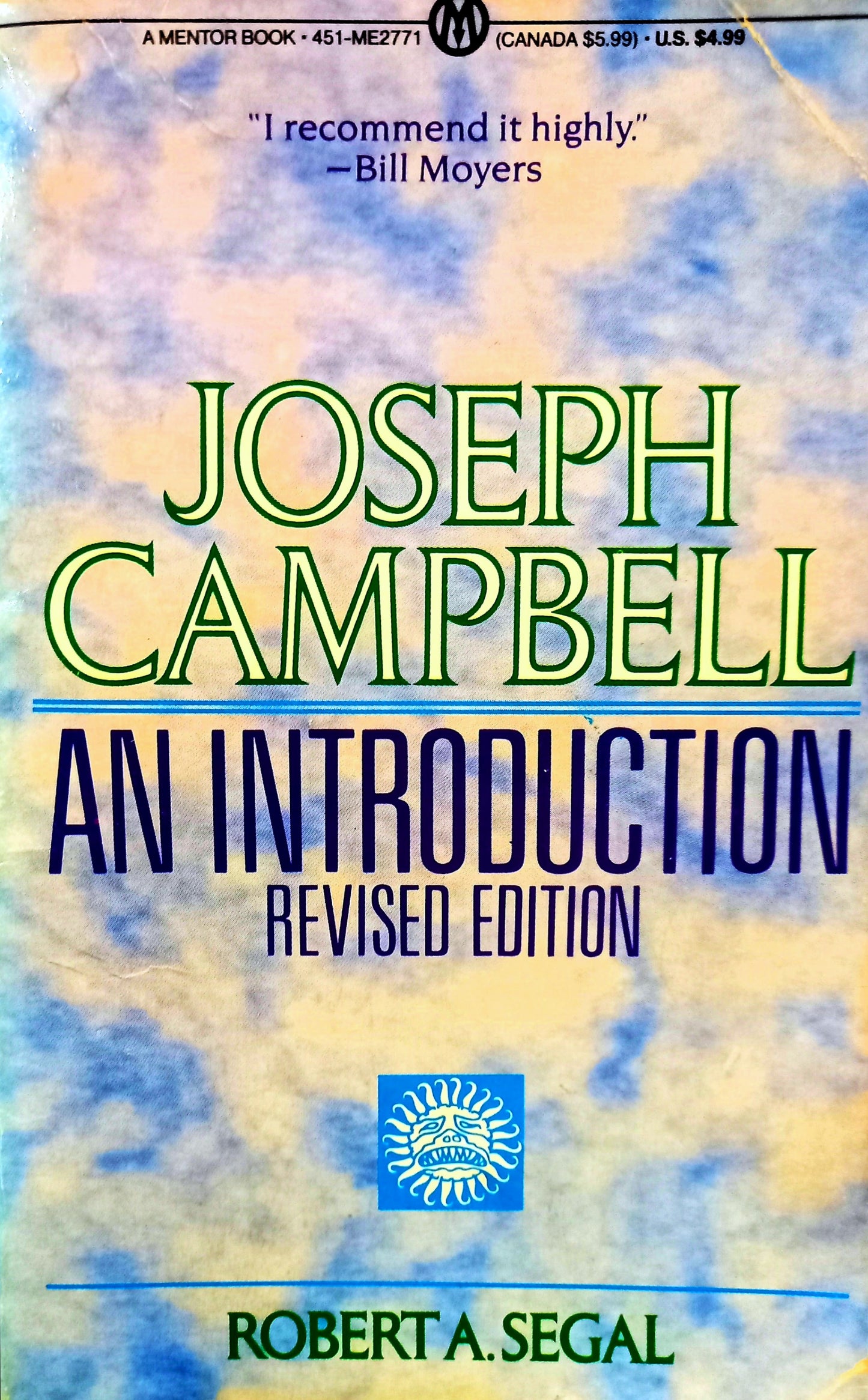 Book cover of 'An Introduction to Joseph Campbell' by Robert A. Segal with a blue and yellow abstract design.