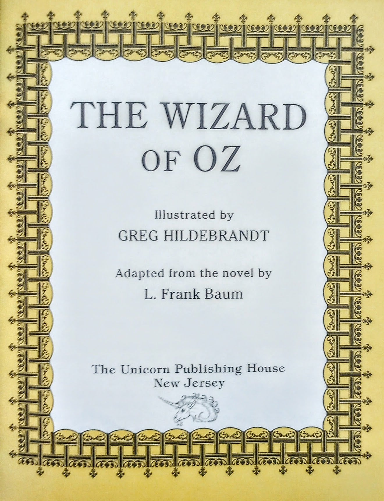 The Wizard of Oz by L. Frank Baum & Greg Hildebrandt