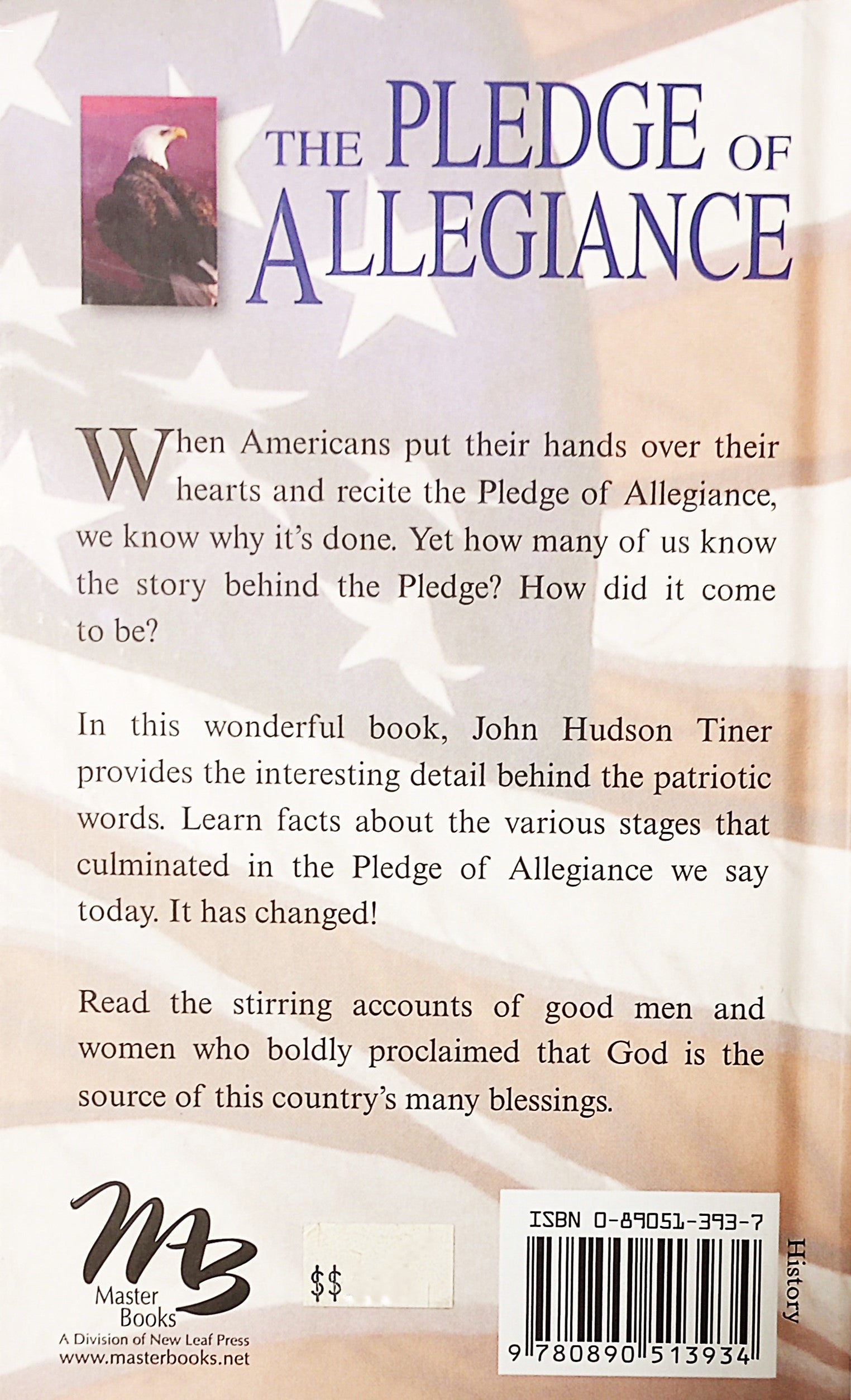 Back cover of The Story of the Pledge of Allegiance by John Hudson Tiner