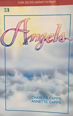 Book cover of 'Angels' by Charles Capps and Annette Capps with a cloud and rainbow background.
