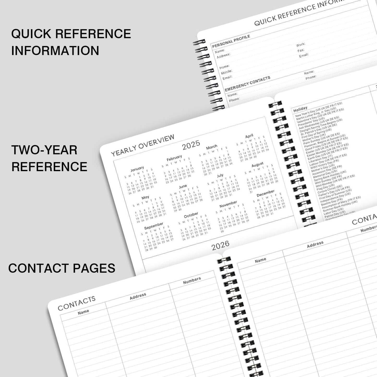 2025 Planner Weekly-Monthly Time Management Schedule