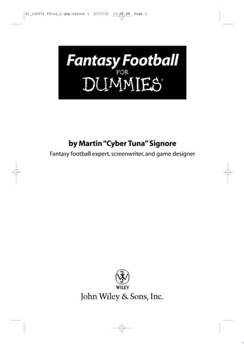 Fantasy Football For Dummies
