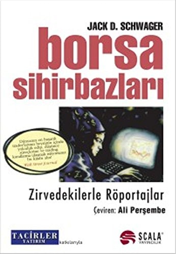 Book cover of 'Borsa Sihirbazlarşk' with a person using a computer and text in Turkish.