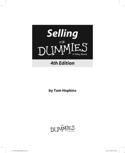 Selling For Dummies