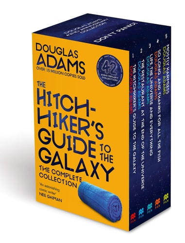 The Complete Hitchhiker's Guide to the Galaxy Boxset: Guide to the Galaxy / The Restaurant at the End of the Universe / Life, the Universe and ... and Thanks for all the Fish / Mostly Harmless by Douglas Adams