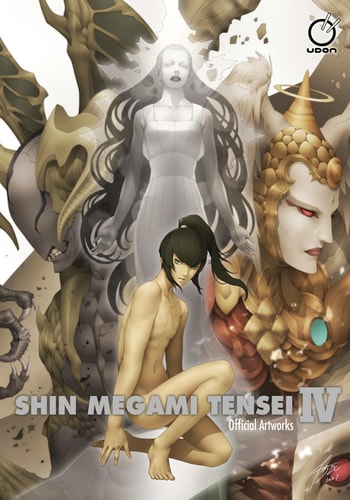 Cover of 'Shin Megami Tensei IV' with characters and fantasy elements.