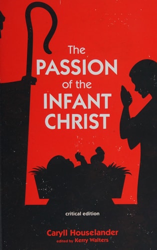 Book cover of 'The Passion of the Infant Christ' with silhouettes against a red background