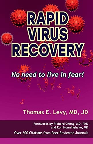 Book cover of 'Rapid Virus Recovery' with virus graphics on a purple background