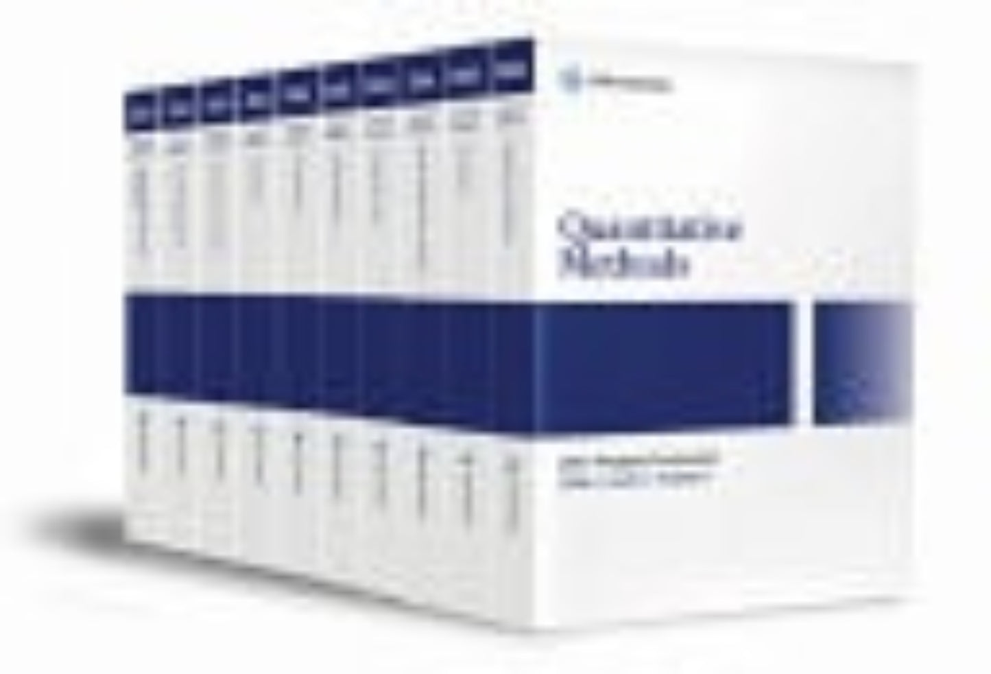 Set of books titled 'Quantitative Methods' arranged in a row.