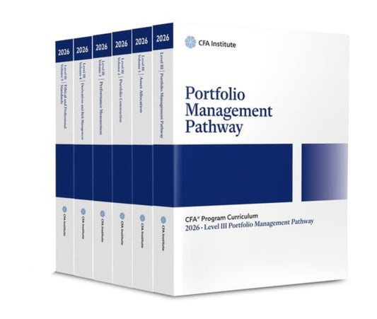 Set of books titled 'Portfolio Management Pathway' by CFA Institute on a white background