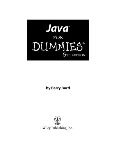 Java For Dummies