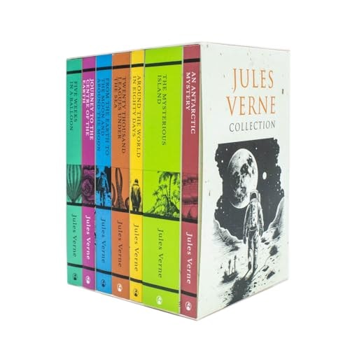 Jules Verne 7-Book Set Collection: Journey to the Centre of the Earth, Around the World in Eighty Days, The Mysterious Island, Five Weeks in a Balloon