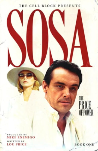 Book cover of 'SOSA: The Price of Power' with a man and woman, featuring the title in large red letters.