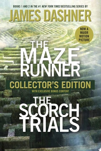 Book cover of 'The Maze Runner: The Scorch Trials' by James Dashner, featuring a maze design.