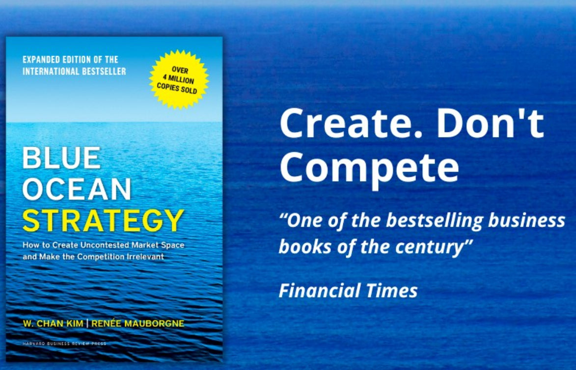 Display for book "Blue Ocean Strategy" by W. Chan Kim & Renée Mauborgne