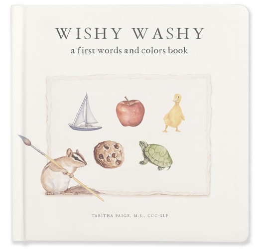 Wishy Washy: A Board Book of First Words and Colors for Growing Minds | Tabitha Paige