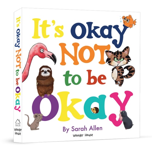 Book cover of 'It's Okay Not to be Okay' with colorful text and animal illustrations.