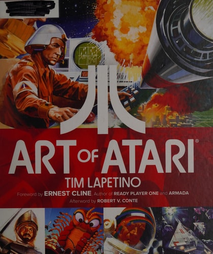 Book cover of 'Art of Atari' with artwork and text