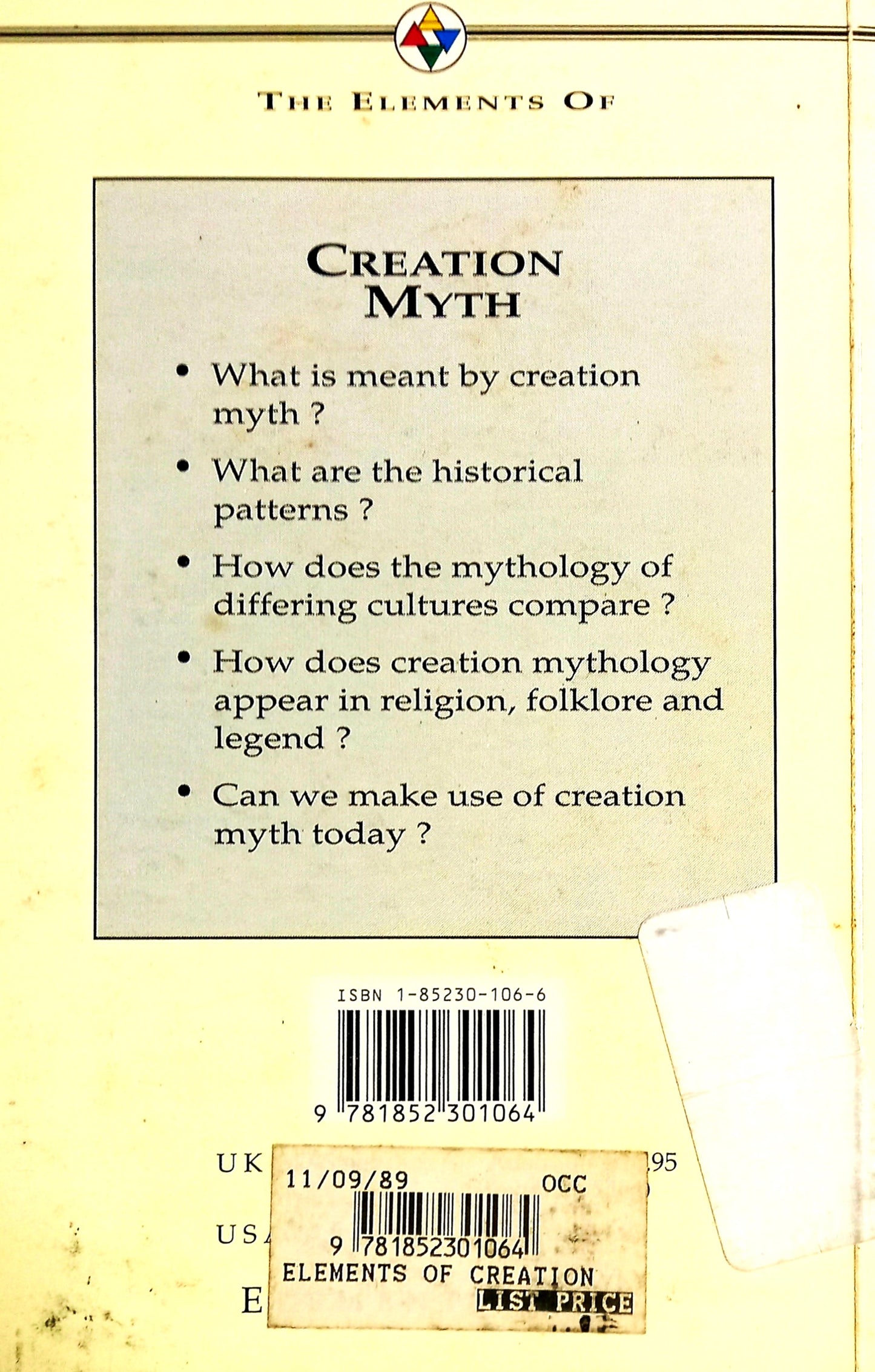 The Elements of Creation Myth by R.J. Stewart