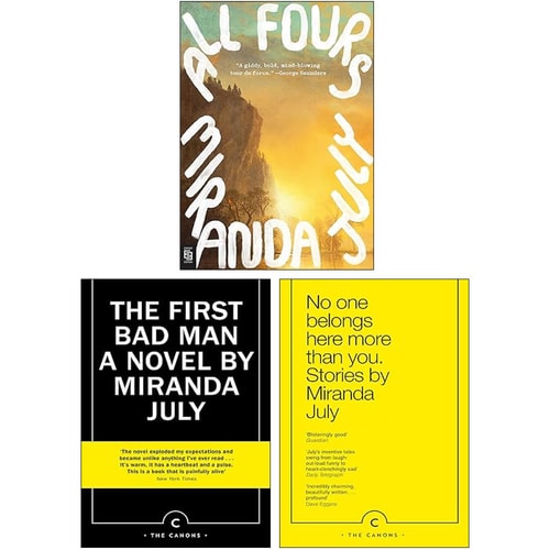 Three book covers by Miranda July on a white background