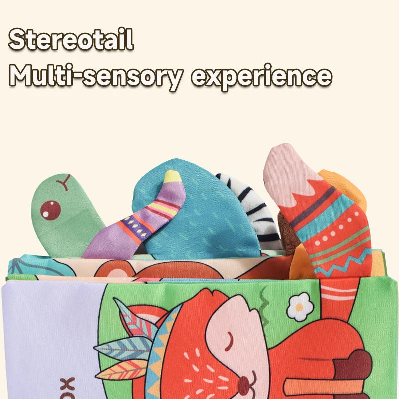 Animal Tail 3D Cloth Baby Books Animals | Strength-Development Books