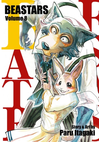 Manga book cover of 'Beastars' Volume 8 with two anthropomorphic characters.