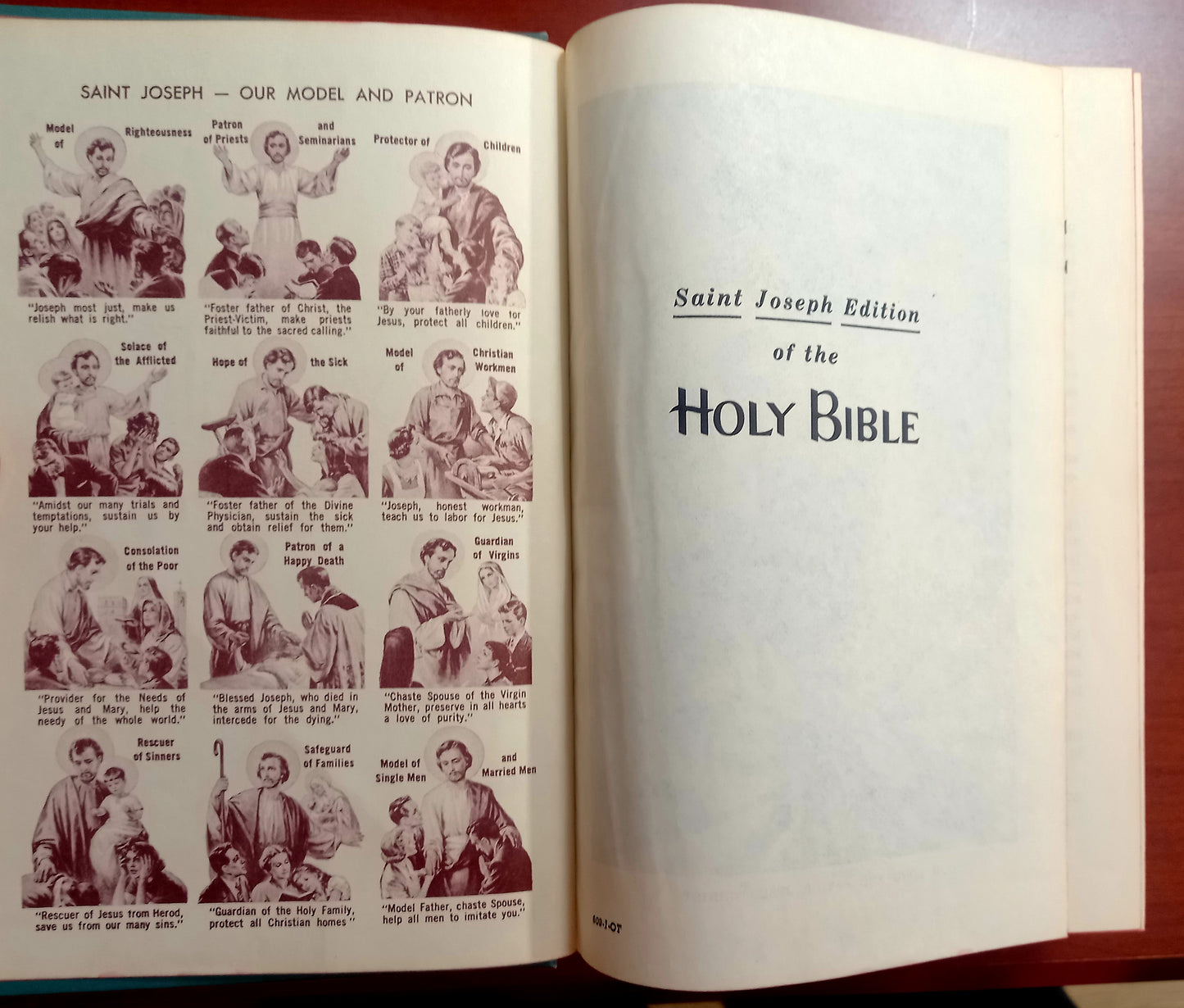 Saint Joseph Edition of the HOLY BIBLE