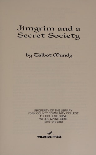 Jimgrim and a Secret Society | Talbot Mundy