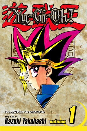 Cover of 'Yu-Gi-Oh!' graphic novel with stylized character and title