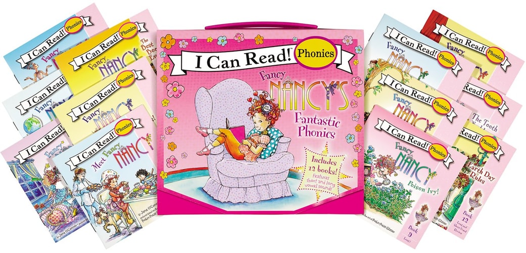 Fancy Nancy's 12-Book Fantastic Phonics Fun! [My First I Can Read]: Includes 12 Mini-Books Featuring Short and Long Vowel Sounds | Jane O'Connor