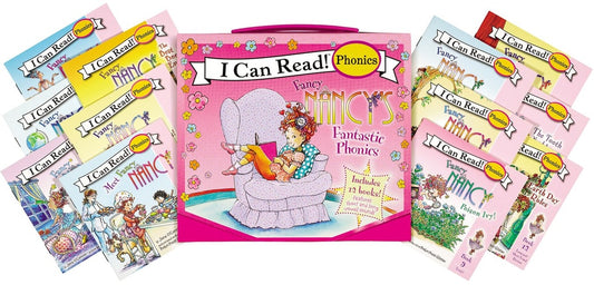 Fancy Nancy's 12-Book Fantastic Phonics Fun! [My First I Can Read]: Includes 12 Mini-Books Featuring Short and Long Vowel Sounds | Jane O'Connor