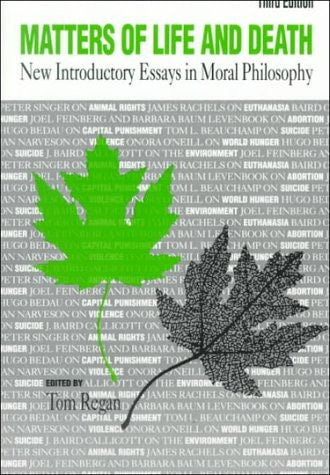 Book cover of 'Matters of Life and Death' with a green and black leaf design on a white background.